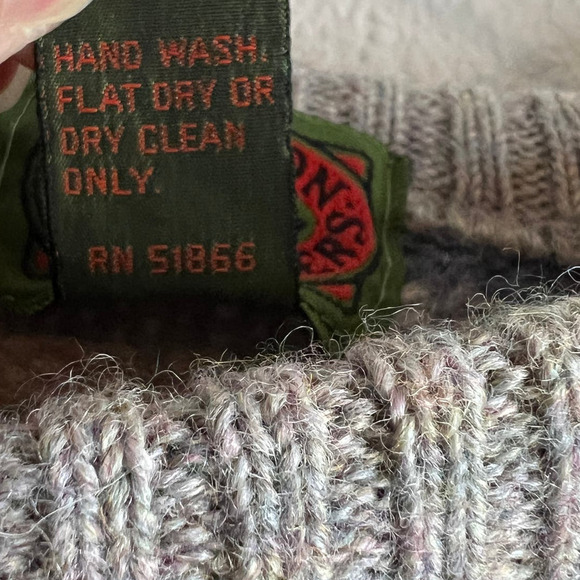 Vintage Boston Traders 100% Wool Pastel Stripe Sweater Women's Size L - Picture 3 of 5